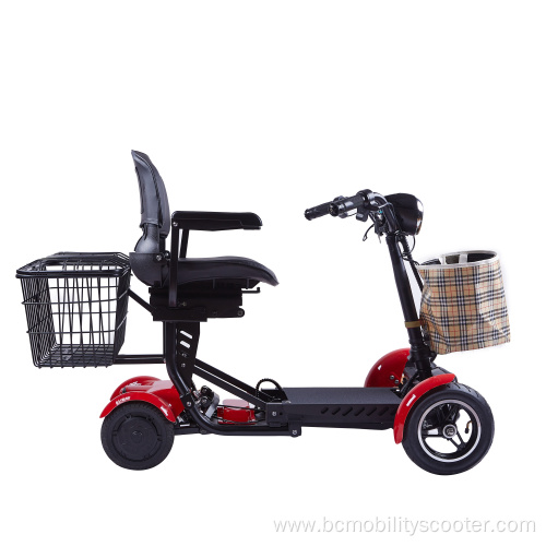 4 Wheels Disabled Folding Mobility Scooter For Handicapped